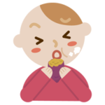 焼き芋を食べる若い男性のイラスト2