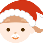サンタ帽をかぶった女の子のイラスト2