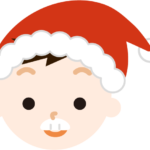 サンタ帽をかぶった男の子のイラスト2