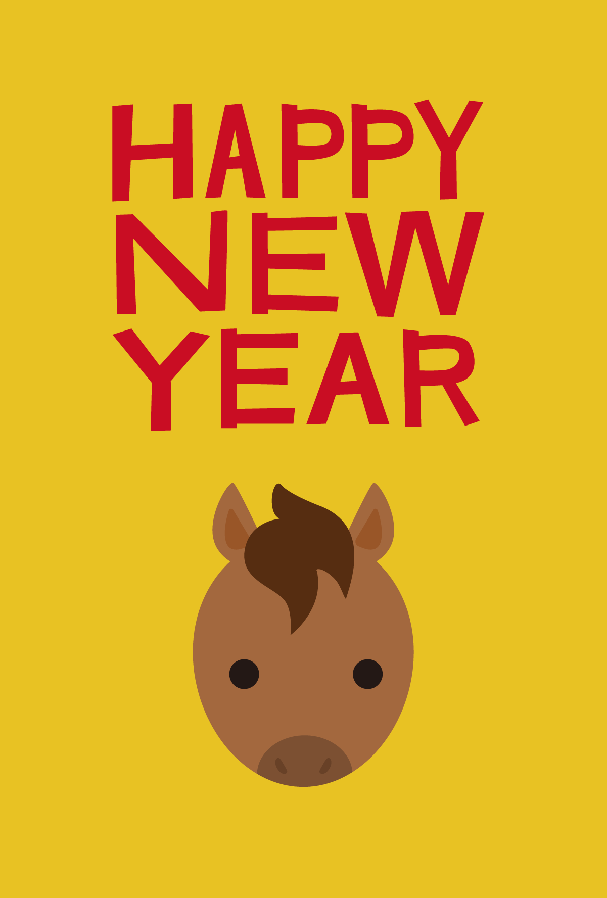 年賀状のイラスト(午年)2