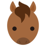 午の顔のイラスト（干支）1