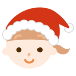 サンタ帽をかぶった女の子のイラスト1
