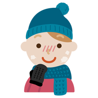 冬の格好をした若い男性のイラスト3