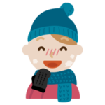 冬の格好をした若い男性のイラスト4