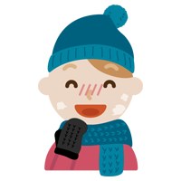 冬の格好をした若い男性のイラスト4