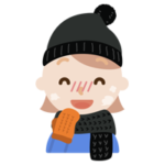 冬の格好をした若い女性のイラスト4