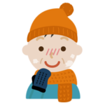 冬の格好をした中年の男性のイラスト3