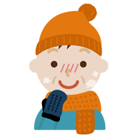 冬の格好をした中年の男性のイラスト3