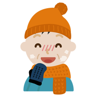 冬の格好をした中年の男性のイラスト4