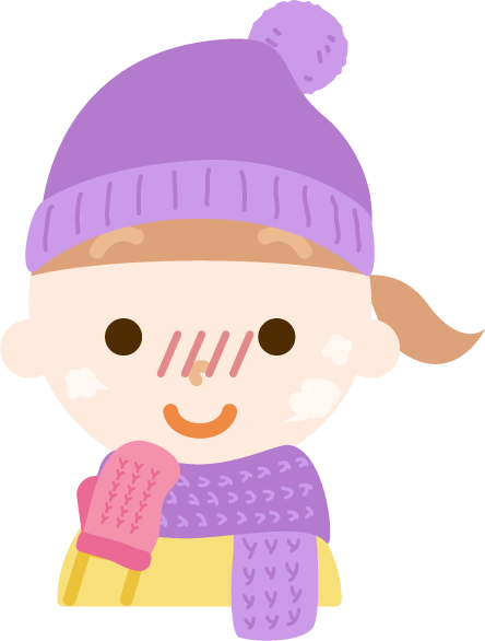 冬の格好をした女の子のイラスト3