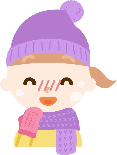 冬の格好をした女の子のイラスト4