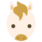 午（馬）の顔のイラスト（干支）2