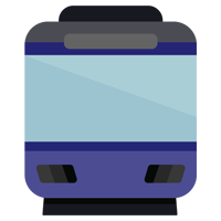電車のイラスト（ブルー）2
