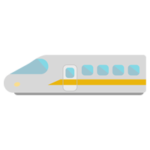 新幹線のイラスト（イエロー）