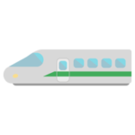 新幹線のイラスト（グリーン）