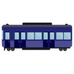 電車のイラスト（ブルー）1