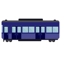電車のイラスト（ブルー）1