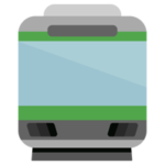 電車のイラスト（グレー×・グリーン）2