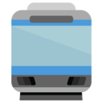 電車のイラスト（グレー×ブルー）2