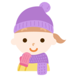 冬の格好をした女の子のイラスト1