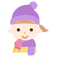 冬の格好をした女の子のイラスト1