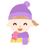 冬の格好をした女の子のイラスト2