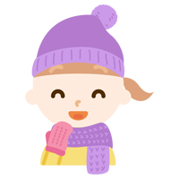 冬の格好をした女の子のイラスト2