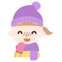 冬の格好をした女の子のイラスト4