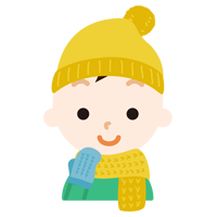 冬の格好をした男の子のイラスト1