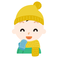 冬の格好をした男の子のイラスト2