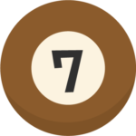 ビリヤードボール「7」のイラスト