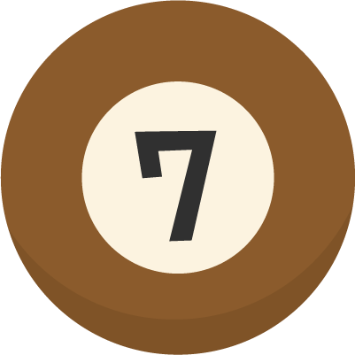 ビリヤードボール「7」のイラスト