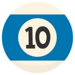 ビリヤードボール「10」のイラスト