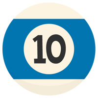 ビリヤードボール「10」のイラスト