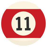 ビリヤードボール「11」のイラスト