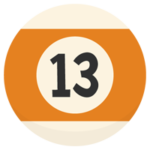 ビリヤードボール「13」のイラスト