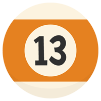 ビリヤードボール「13」のイラスト