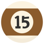 ビリヤードボール「15」のイラスト