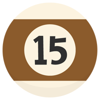 ビリヤードボール「15」のイラスト