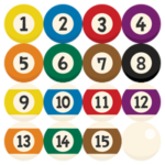 ビリヤードボールのイラスト（集合）