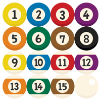 ビリヤードボールのイラスト（集合）