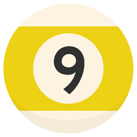 ビリヤードボール「9」のイラスト