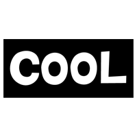 「COOL」の文字のイラスト（黒）2