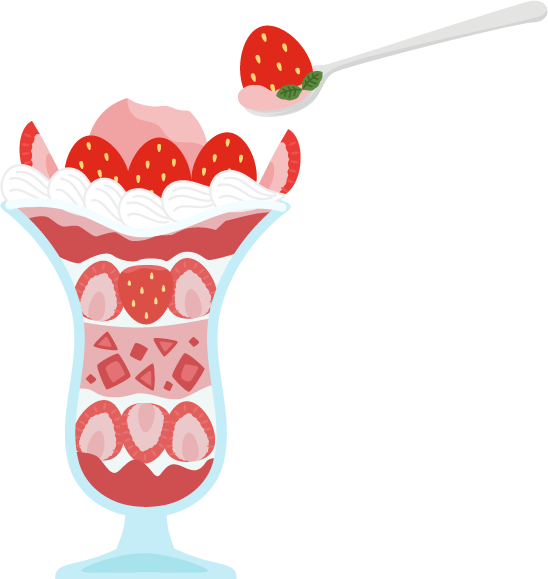 いちごパフェのイラスト2
