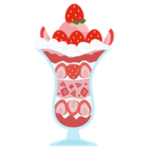 いちごパフェのイラスト1
