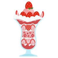 いちごパフェのイラスト1