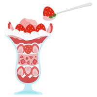 いちごパフェのイラスト2