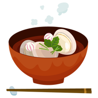 はまぐりのお吸い物のイラスト2