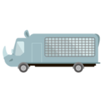 サファリバスのイラスト（サイ）1