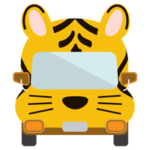 サファリバスのイラスト（トラ）2